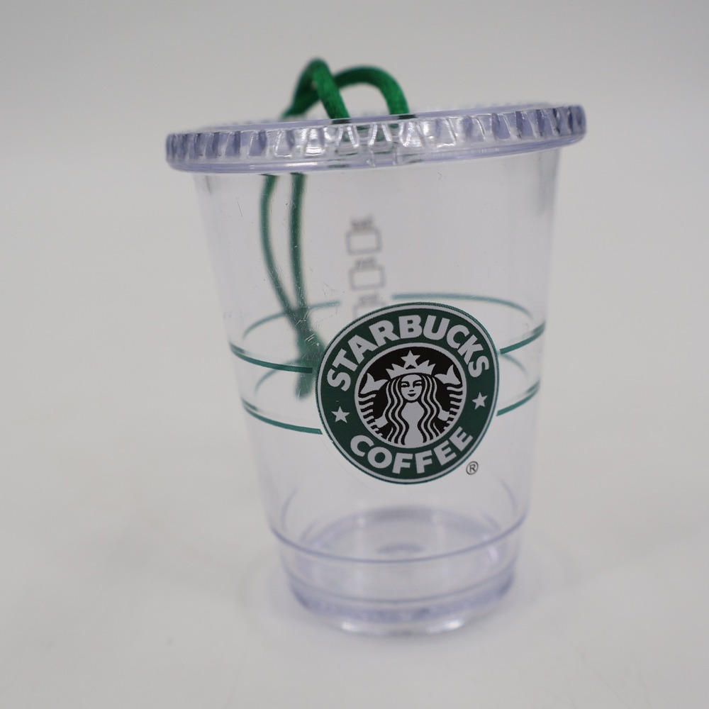 Starbucks Coffee Cold Cup Ornament Unisex OS Clear Green 2009 Holiday Mini Cup